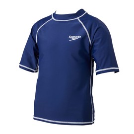Speedo SD65J15 Rash Guard, Children, Kids, Junior Half Sleeve, Rash Guard, UV Protection, Short Sleeve, Pool, Water Play
