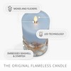 Luminara Flameless LED Candle Soft Chambray Embedded Seashell & Starfish