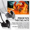 Richsteel Phoenix Necklace Bird Pendant Charm with Chain for Men