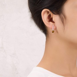 Philip Jones Sterling Silver Tigers Eye Gemstone Drop Earrings