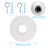 LWMLWM Curtain Wire 4 Metres White Curtain Ropes Plastic Coated