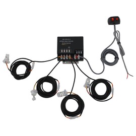 HID Strobe Bulbs, 80W Hideaway Strobe Lights Kit with 4 HID Bulbs 7 Flash Patterns Strobe Light System War Warning Strobe Lamp System Kit for Emergency Vehicles Trucks SUV Vans Cars