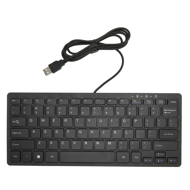 Mini Keyboard Mini Ultra Thin 78 Keys USB Wired Keyboard