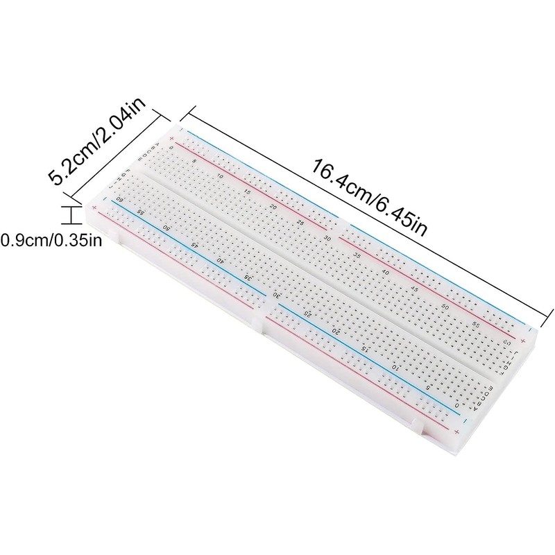 GTIWUNG 4 Stücke Breadboard Kit Lötfreies Steckbrett 830 Punkte Mini