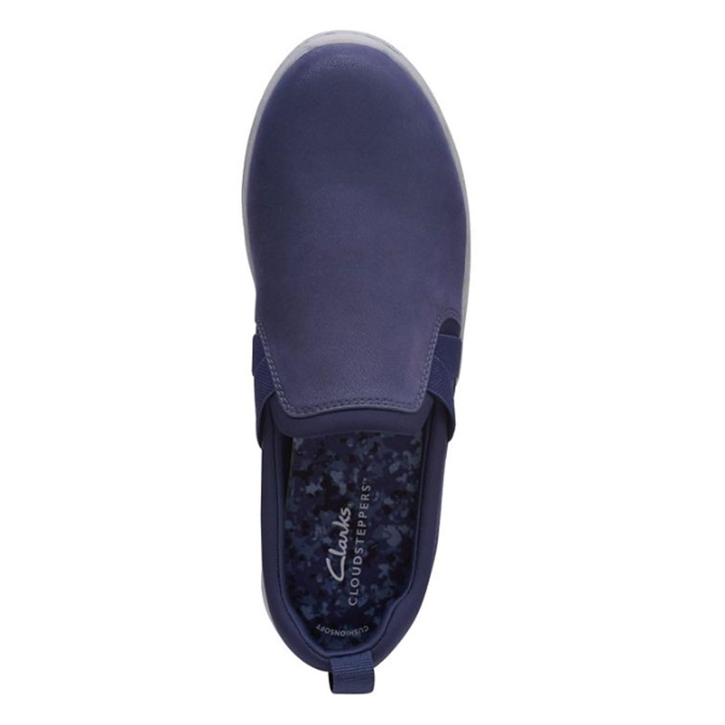 Clarks Breeze Bali - Mocasines Planos para Mujer, Dark Navy