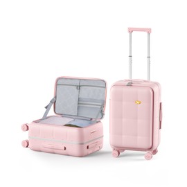 MGB 20 Inch Carry On Luggage with Wheels PC Hard Shell Suitcase Top Opening Aluminum Frame Travel Luggage Suitcases for Woman Men Gifts 22 X 14 X 9 Airline Approved with TSA Lock