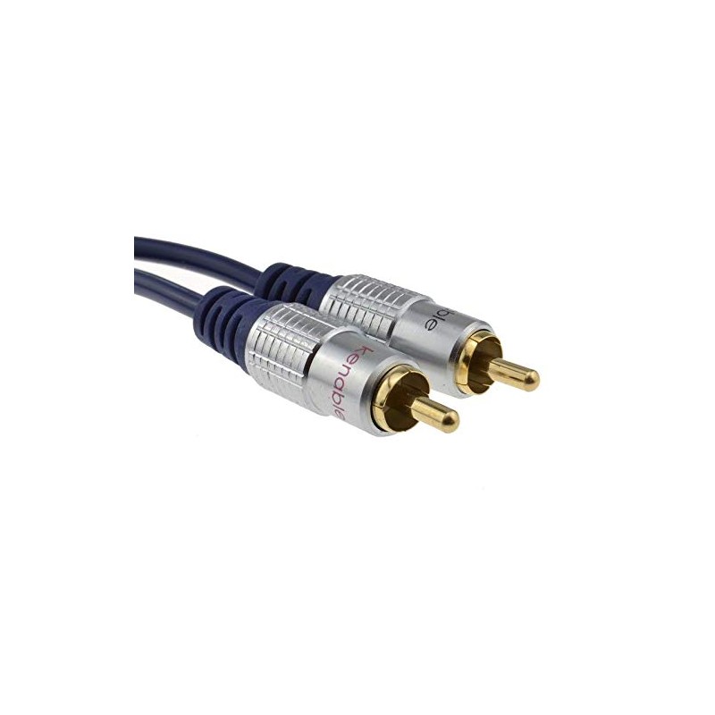 kenable Pure OFC HQ 2 x RCA Phono Plugs to