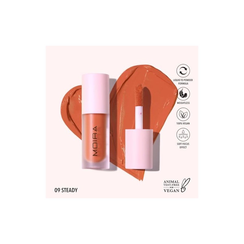 Moira Love Steady Liquid Blush Rubor Líquido Steady 09