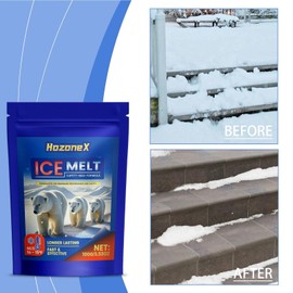 Concrete Friendly Ice Melt,Fast Acting Efficient Ice Melter | Snow Removing Supplies, Lawn Safe Melt for Sidewalks, Stairs, Steps, Sewers