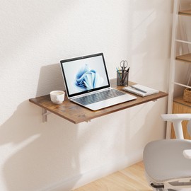 GOYLSER Fold Down Table Wall Mounted, Rustic Laundry Table for Folding Clothes, Wall Folding Portable Workbench Worktable for Garage, Hanging Desk Work Bench for Woodworking Workstation