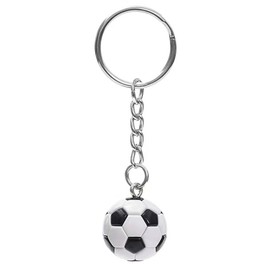 Fuerxy Simulation Mini Ball keychain, Sport Ball Theme Key Chains for Backpack Charm Keychains Accessories Ball Gifts for Men Fans(Soccer)