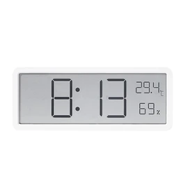 Lancoon Digital Wall Clock with Temperature Humidity LCD Display Date 12/24 Hour Desktop Bracket Hanging Hole Easy to Read Sample for Home Living Room Bedroom Office