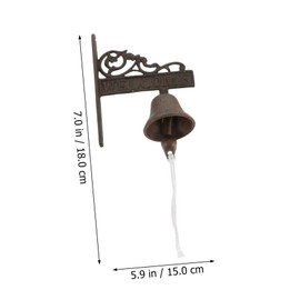 NOLITOY 1Pc Vintage Iron Doorbell Decor Manually Shaking Wall Hanging Bell for Home for Shops Classrooms and More Weather Resistant Design Rustic Charm