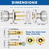 Sopoby Privacy Door Knob, 10 Pack Brushed Nickel Round Keyless