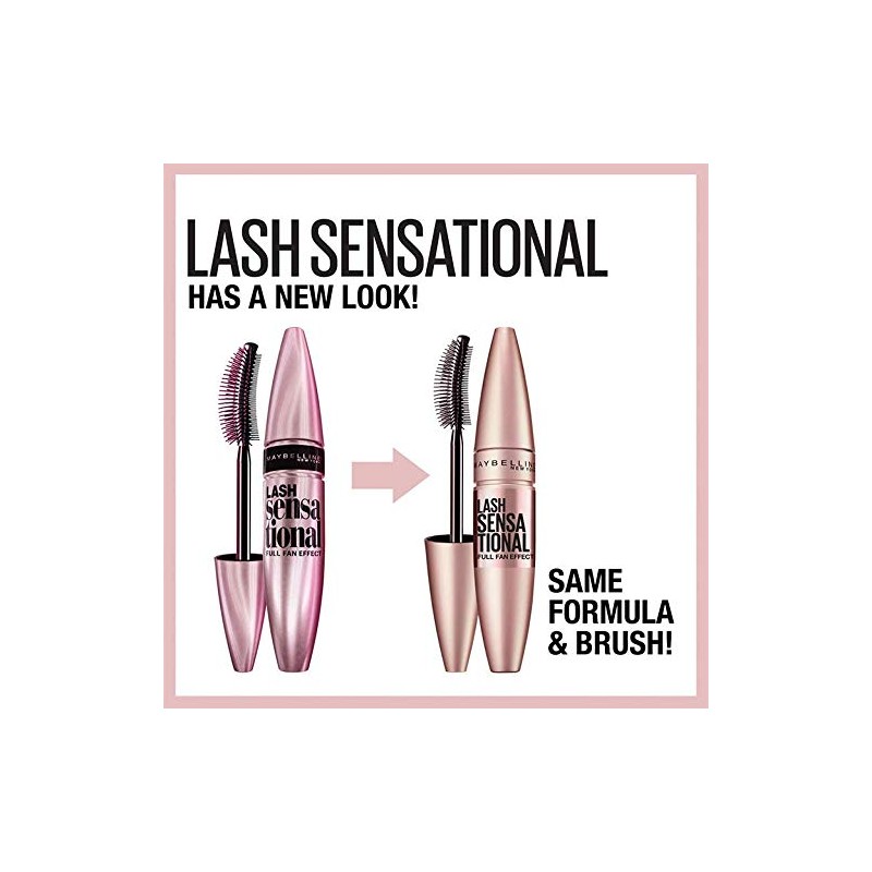 Maybelline Lash Sensational Washable Mascara, Blackest Black, 0.32 fl. oz.