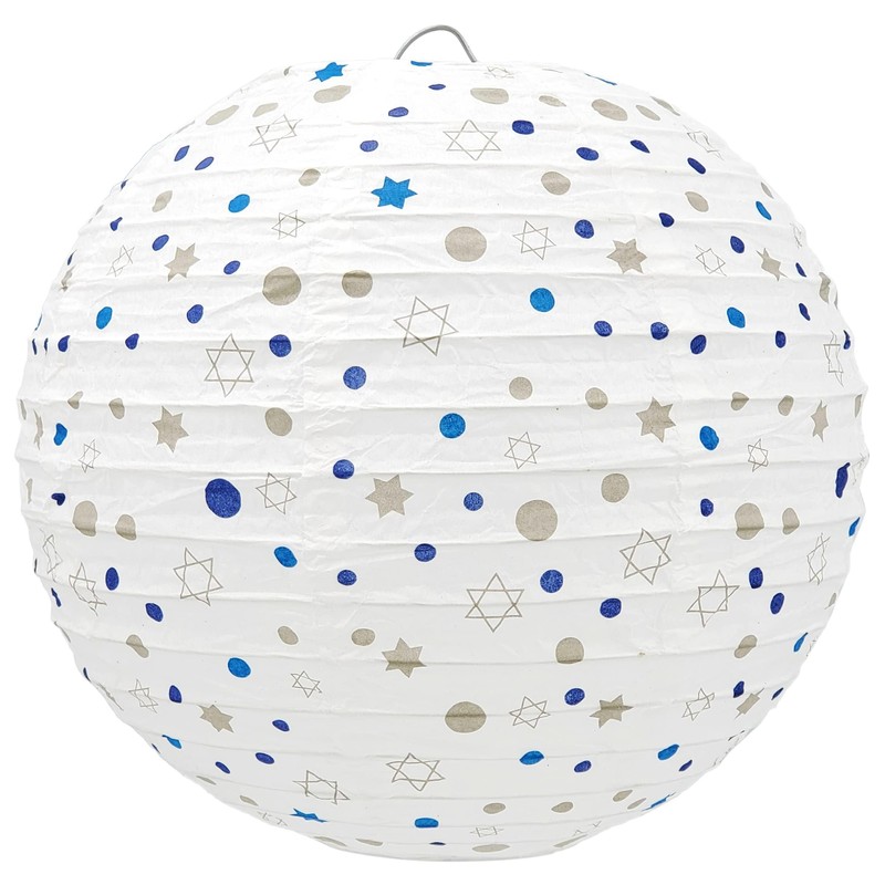 Hanukkah Hanging Ball Lanterns Ornaments 6 Piece, Hanukkah Decorations (4-Pack)
