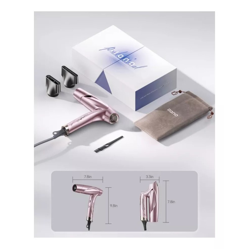Llano Secadora De Cabello Ionica Llano Ll-pc001 1400w Rosa