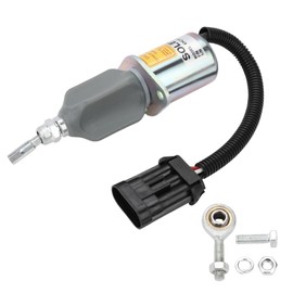 Fuel Shut Off Solenoid Switch Replacement for 6681513 Compatible with Bobcat Skid Steer T190 S185 S175 S160 A220 450 453 463 553 653 751 753 Bobcat Excavator 325 328 331 334 337 341 12VDC