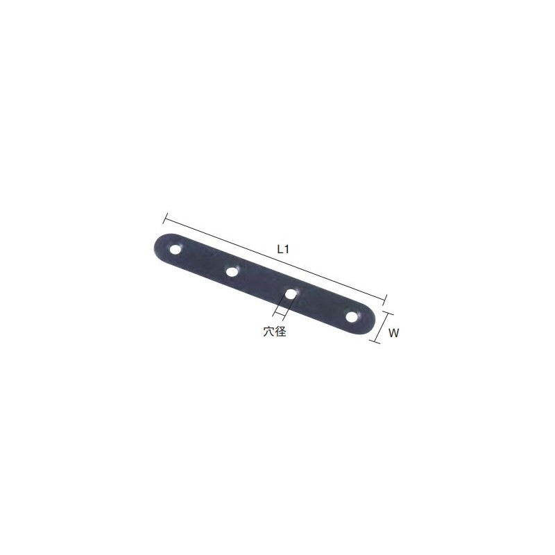 TRUSCO(トラスコ) ジョイント金具15型フラット 黒 長さ144 穴数6 TK15F6CP