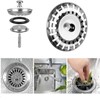 2 Pack Stainless Steel Kitchen Sink Plug Strainer, Sink Plug