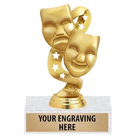 Drama Trophies - 6" Drama Masks Trophy Award 20 Pack