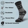 lavendel Women's Natural Wool Socks with Pattern - Fine Knitted
