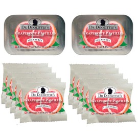 Dr. Doolittle’s Sugar Free Pastilles with Stevia for Voice and Throat, Grapefruit Flavor, Multipack of 2.12 Ounce Tin, 2 Pack and .33 Ounce Travel Size Bag, 10 Pack