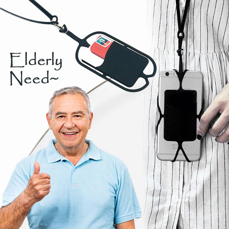 Elderly Neck Strap Lanyard to Hold Phone for Parkinson Disabled,