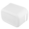 HOZEON 10 Pack White Plastic Storage Bins with Handle, Stackable