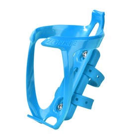 ZONKIE Bicycle Bottle Cages, Plastic Bike Bottle Holder with Cage Mounting Base (Blue)