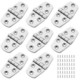 316 Stainless Steel Boat Hatch Hinges,3 inch x 1-1/2 inch (76 x 38mm) Polished Marine Hinge,Marine Boat Hatch Heavy Duty Hinges with Screws,for Boats, Yachts, Doors, Deck,Windows, Cabinets (8 Pack)