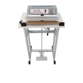 INTBUYING 110V Foot-pedal Sealing Machine with cutter Foot-pedal Sealer 3mm/0.6mm Sealing Width Fast Sealing Machine for Plastic Bag