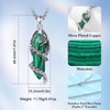 Vito Dragon Pendant Necklace for Women Men, Hexagonal Prism Malachite