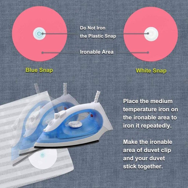 HX AURIZE Duvet Cover Snaps Comforter Clips Holder Prevent Bunching