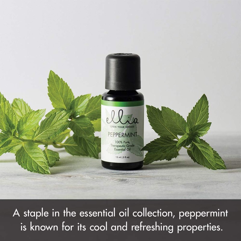 Ellia Peppermint Essential Oil, 15 mL Bottle, Clear, 0.5 Fl