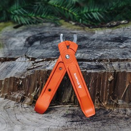 Granite Bicycle Tire Levers Heel with Chain Link Clamps, Quick Link Removal Tools, Tool Kit for Mountain Bike, Road Bike, BMX (Orange)