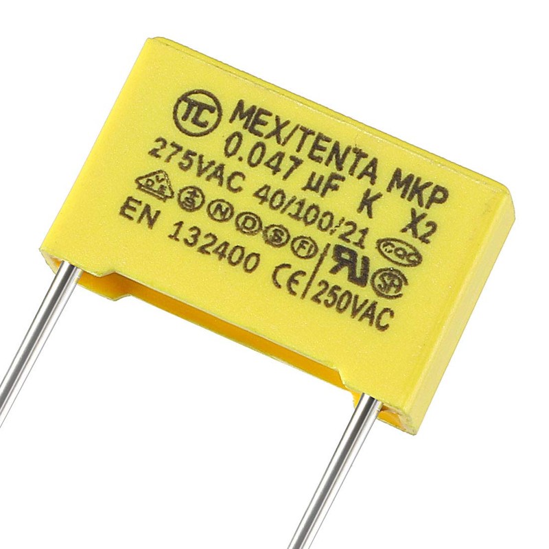 sourcing map Pack of 5 Safety Capitors Polypropylene 0.47uF 275VAC