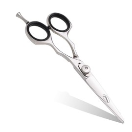 Professional Hairdressing Scissors 5.5" with Dial Spring Screw, Hook, Rubber Finger Pads & Bump - Razor Edge Steel Salon Hair Scissors - Anti-Rust Barber Scissors – Hair Dressing Tool for Hair Cutting