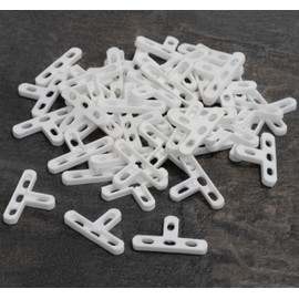 AERZETIX - C71037-50 pieces - T-shaped spacers rungs - 5 mm for tile and tile joints - plastic - floor wall joint crosses