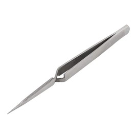 Precision Soldering Tweezers Stainless Steel Cross Lock Reverse Tweezers Fine Straight Tip