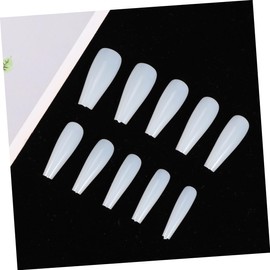 Baluue 500pcs Long Manicure Strips Fake Nails Tips Full Cover Nail Art Stickers for Parties Diy