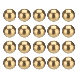 sourcing map 20 Pcs Bearing Balls, 8mm Precision H65 Brass Bearing Balls Industrial Brass Ball Spheres for Machinery, Automotive, and DIY