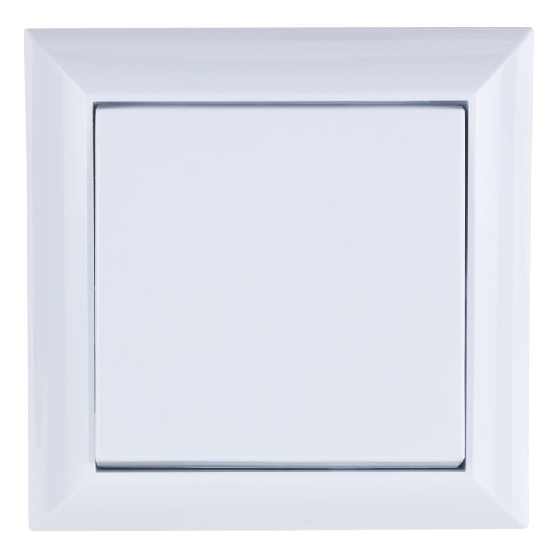 REV PlanoLuxe 0501492551 Surface-Mounted Button - Light Switch, White