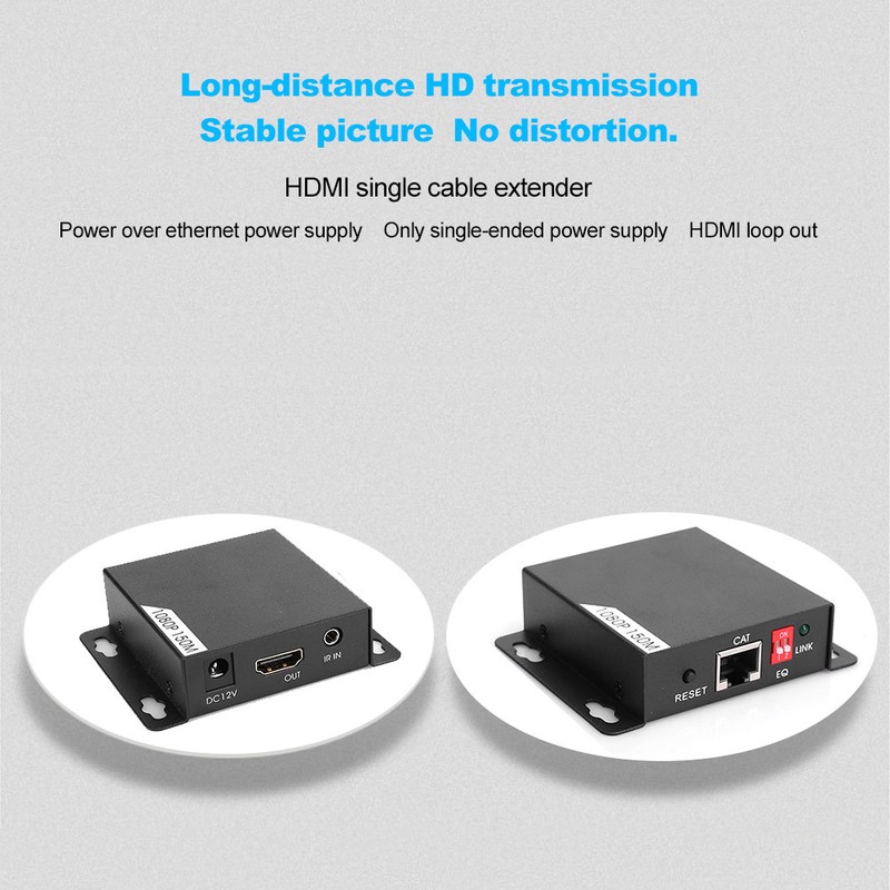 Single Network Cable Extender HDMI Visual Lossless 150 Meter