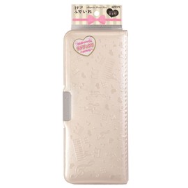 Kutsuwa Pencil Case, Pencil Case, Magnetic Brush, Pale Color Brush, 2 Doors, Milky White