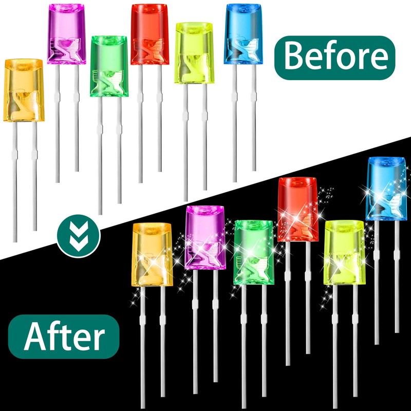Honoson 60 Pcs LED 3mm 3V 0.06W String Lights Replacement