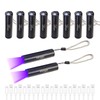 Hilngav 10 Pack Rechargeable Black Flashlight Small UV Black Flash