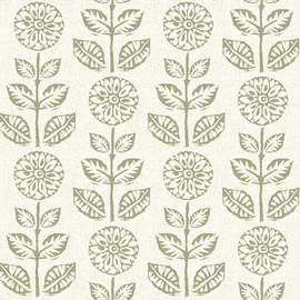Wudnaye Vintage Floral Peel and Stick Wallpaper Beige Floral Contact Paper 17.7in × 118.1in Tulip Self Adhesive Wallpaper Boho Flowers Removable Waterproof Wall Paper for Bathroom Bedroom Decorative