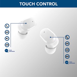 cellularline - DOT - Wireless Earphones with Charging Cradle with LED Display - Play Time 7H - Talk Time 4.5H - Play or Talk Time with the Case 22H - 45 Minutes Charging - White