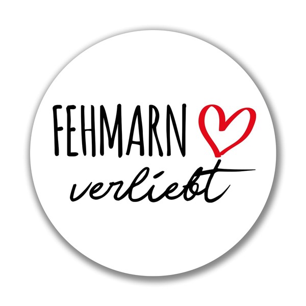 huuraa Sticker Fehmarn in Love Sticker with Name of Your